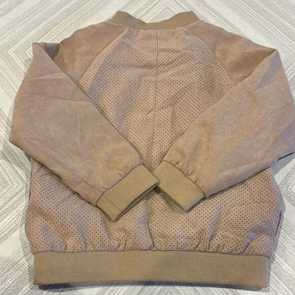 Mayoral Boys Tan Bomber Jacket with Perforated Design - Size 6 - Picture 8 of 8